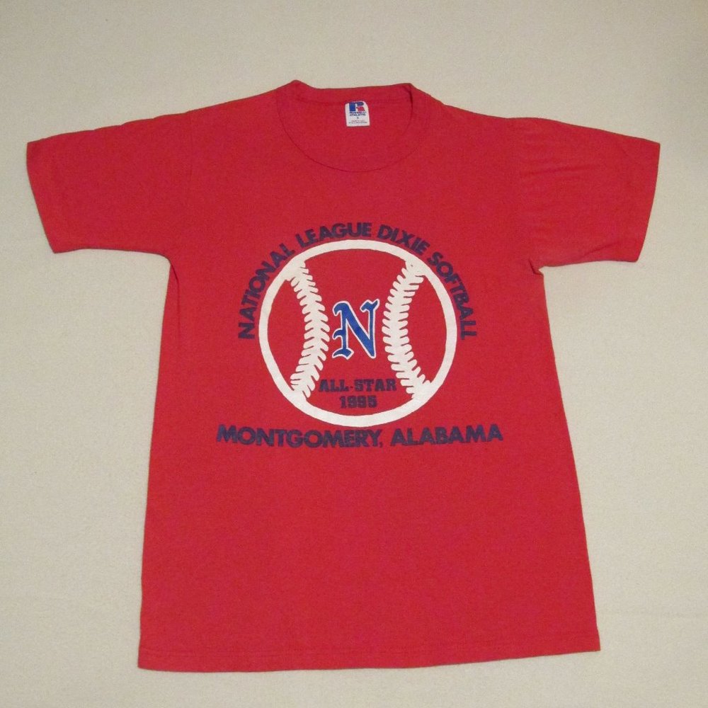 Dixie Softball T-Shirt 1995 All Star RED Sm